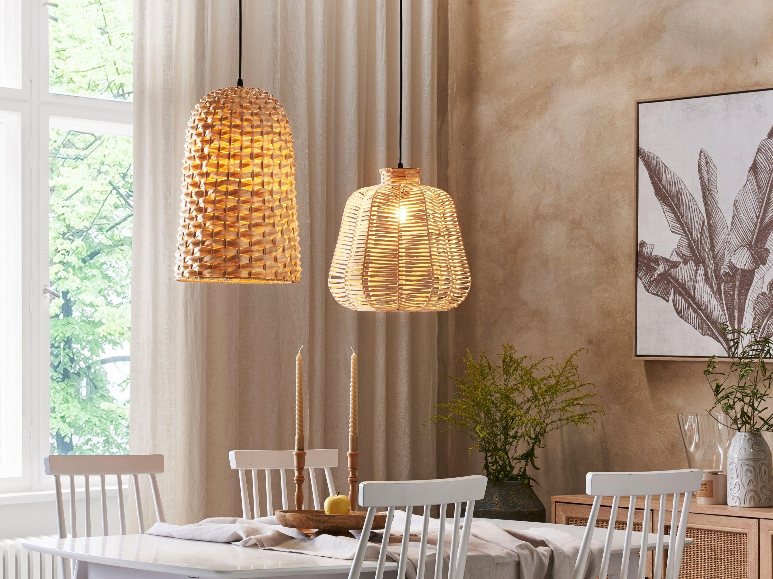 Beliani Lampe suspension en Bambou Boho KERIO  