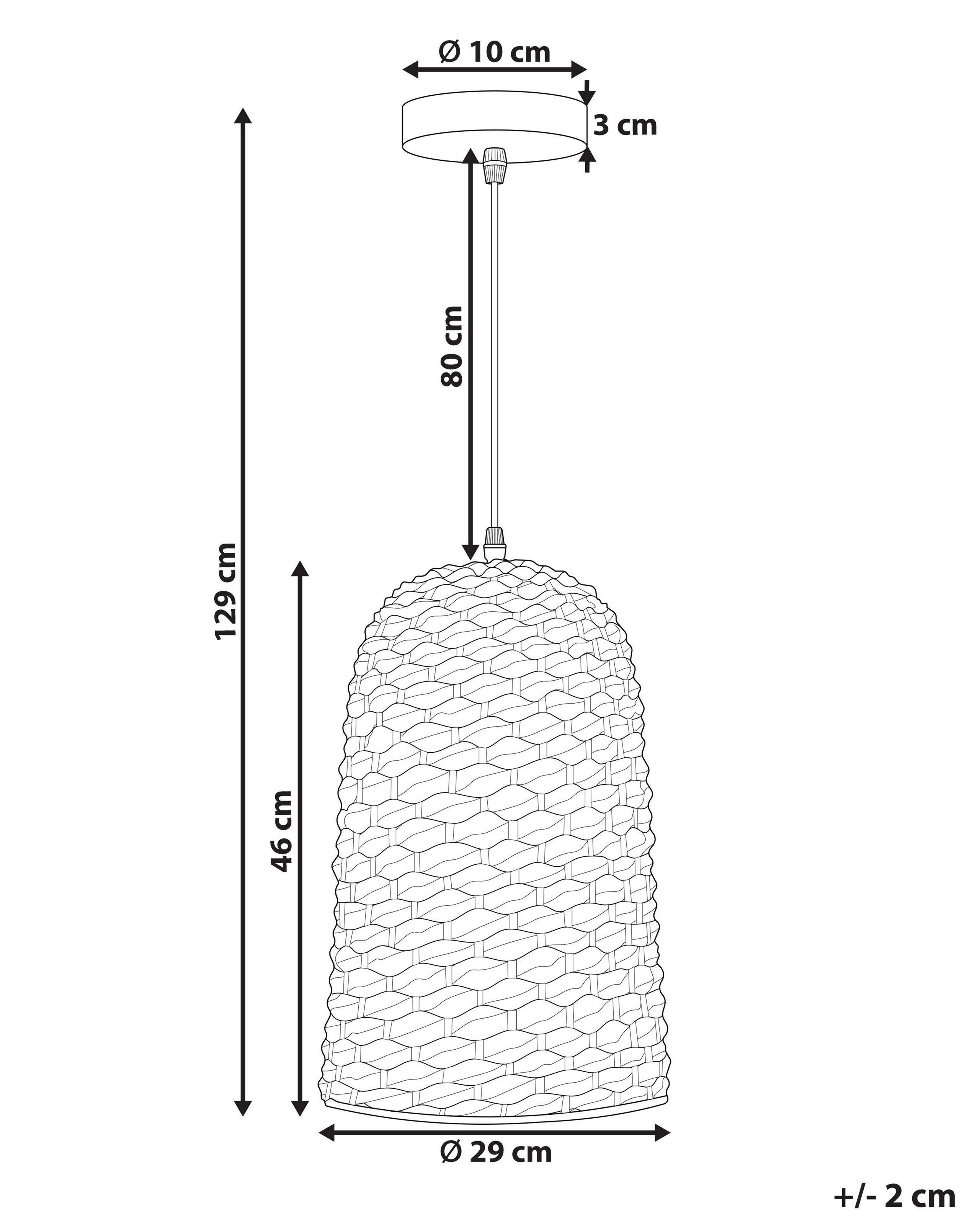 Beliani Lampadario en Legno di bambù Boho KERIO  