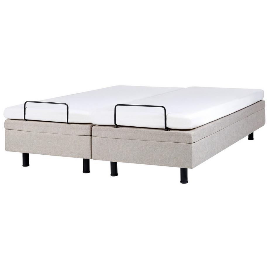 Beliani Lit réglable sans tête de lit en Tissu Moderne DUKE  