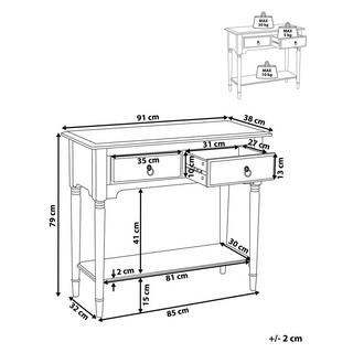 Beliani Konsolentisch aus MDF-Platte Klassisch LOWELL  
