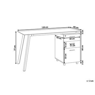 Beliani Schreibtisch aus Acrylglas Modern MONTEVIDEO  