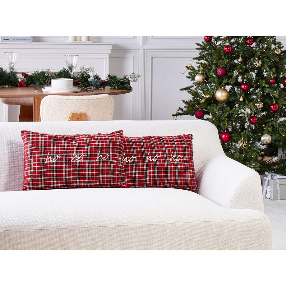 Beliani Dekokissen 2er Set aus Polyester Klassisch MOCHI  