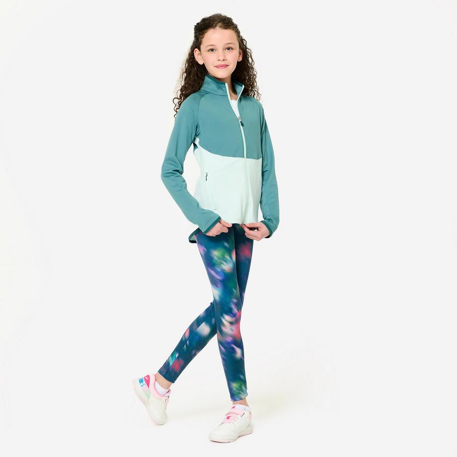 DECATHLON  Taillierte Trainingsjacke Mädchen,/pfefferminzgrün 