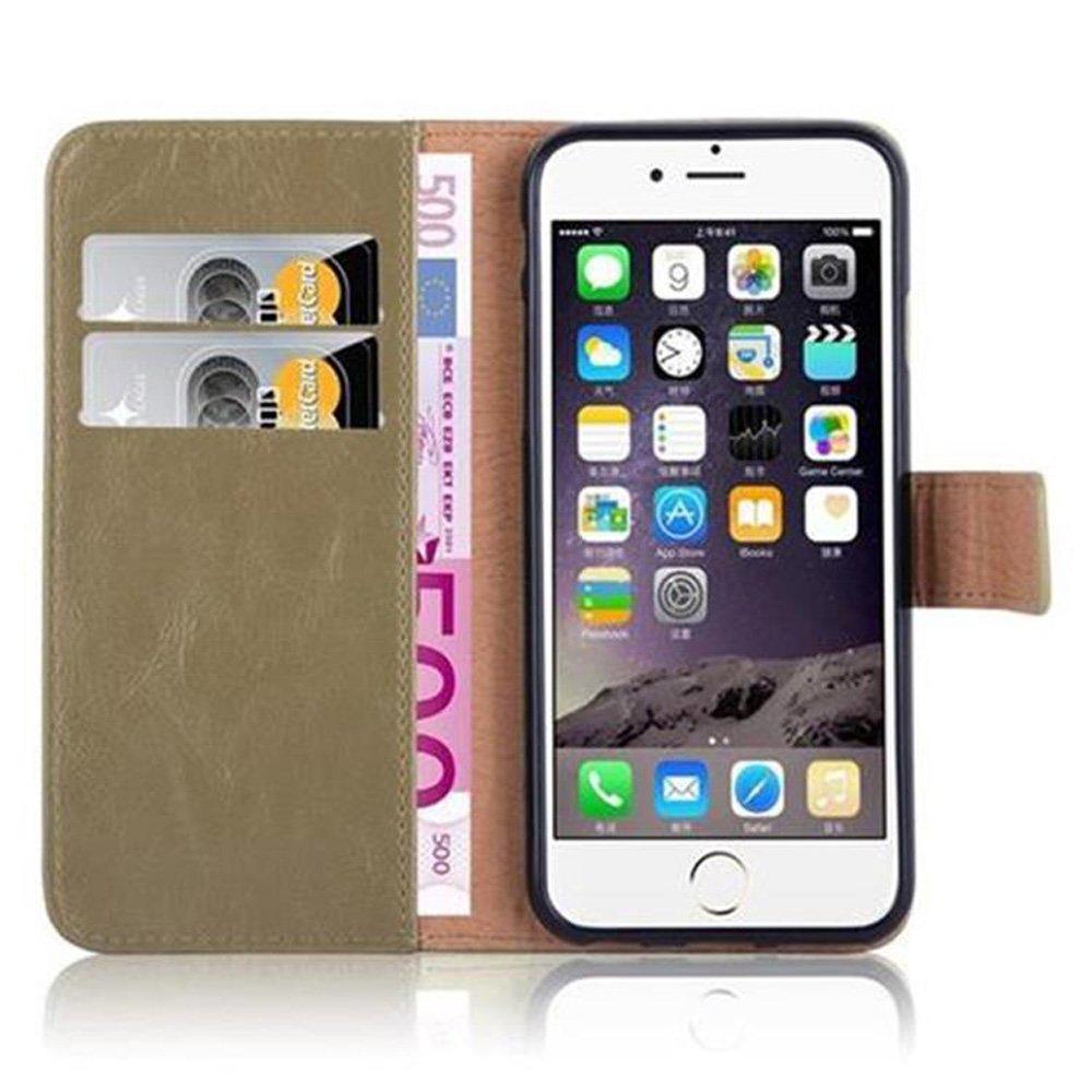 Cadorabo  Housse compatible avec Apple iPhone 6 / 6S - Coque de protection avec fermeture magnétique, fonction de support et compartiment pour carte 