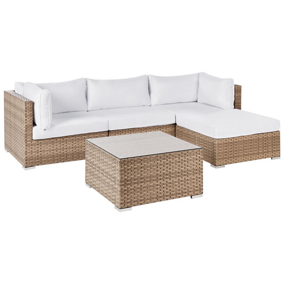 Beliani Set lounge pour jardin en Polyrotin Traditionnel SANO  