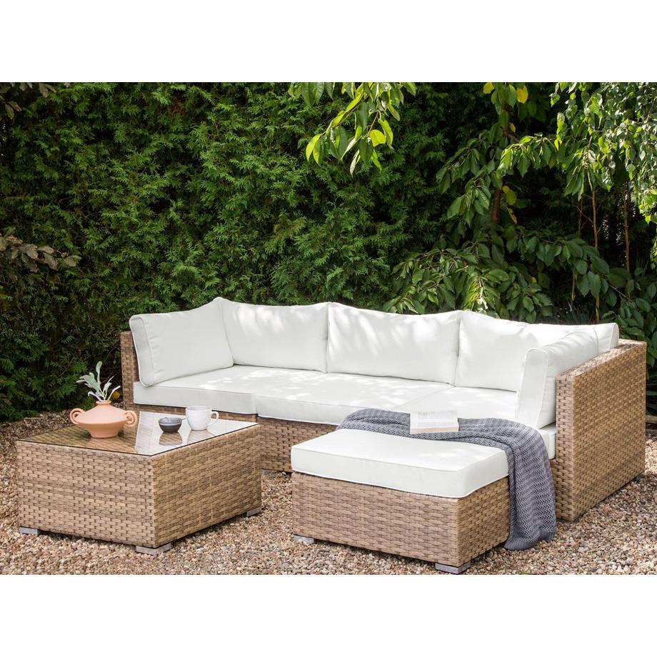 Beliani Set lounge pour jardin en Polyrotin Traditionnel SANO  