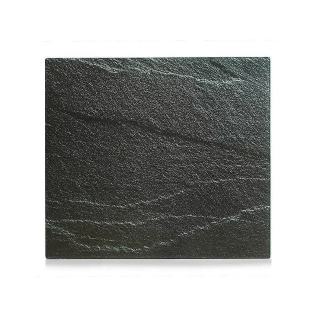 Herdabdeckplatte Schiefer Glas 56x50cm anthrazit