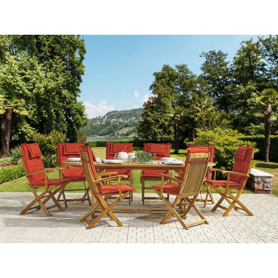 Beliani Sitzauflagen 8er Set aus Polyester Modern MAUI  