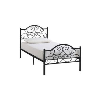 Vente-unique Letto singolo  in Metallo Nero LEYNA  