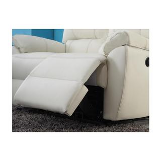 Vente-unique Relaxsofa 2Sitzer Leder elektrisch Elfenbein MARCIS  