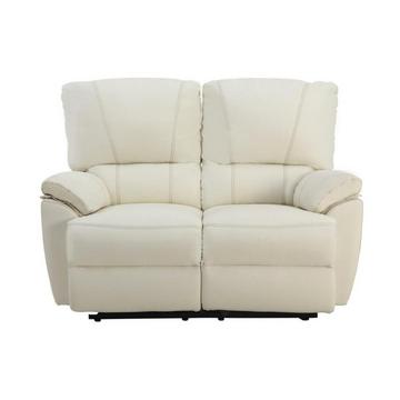 Relaxsofa 2Sitzer Leder elektrisch Elfenbein MARCIS