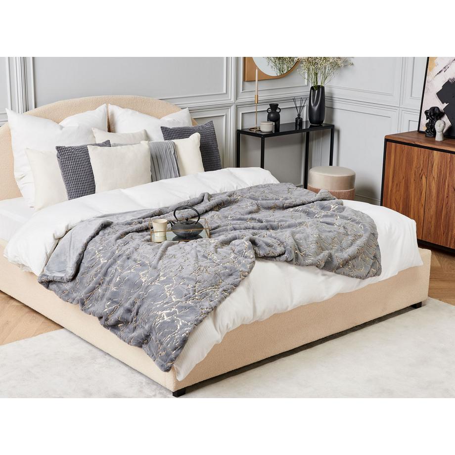 Beliani Godavari Coperta Morbida Moderna in Poliestere  