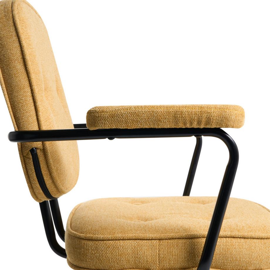 Beliani Chaise de bureau en Tissu Rétro PAWNEE  