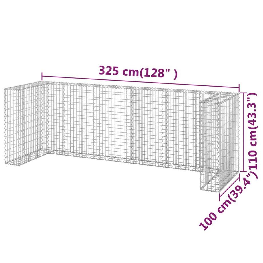 VidaXL Mur de gabion acier  