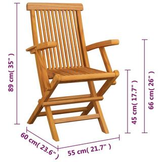 VidaXL sedia da giardino Teak riciclato  