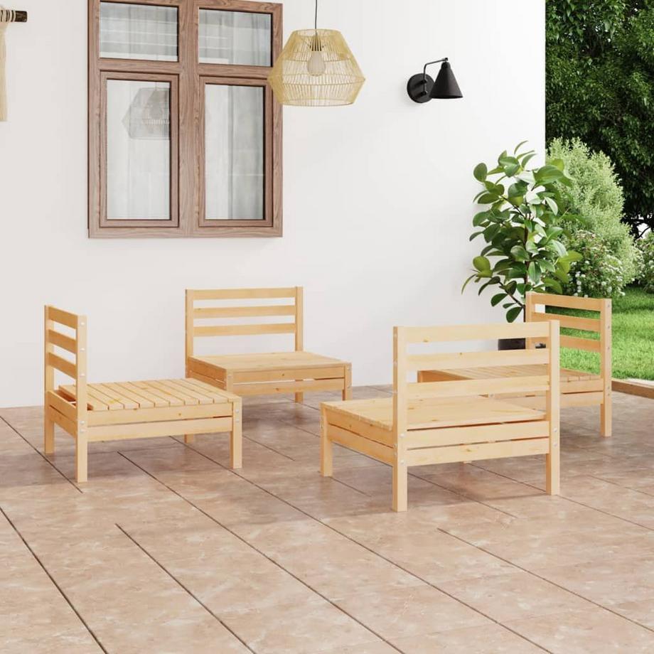 VidaXL Salon de jardin bois  