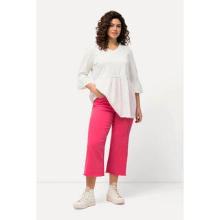 Ulla Popken  Jeans Mary, weites Bein, Fransensaum, Stretch 