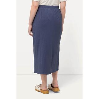 Ulla Popken Gonna di jersey a doppio strato cintura elastica cotone biologico  