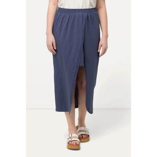 Ulla Popken Gonna di jersey a doppio strato cintura elastica cotone biologico  