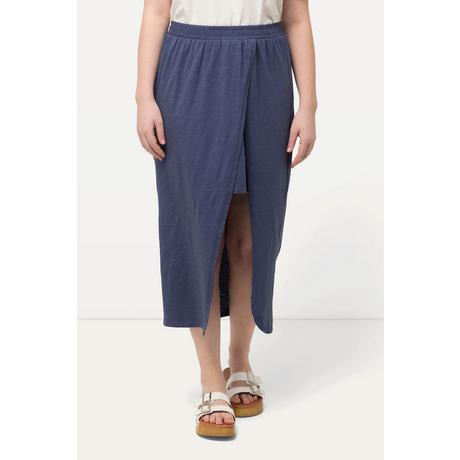 Ulla Popken Gonna di jersey a doppio strato cintura elastica cotone biologico  