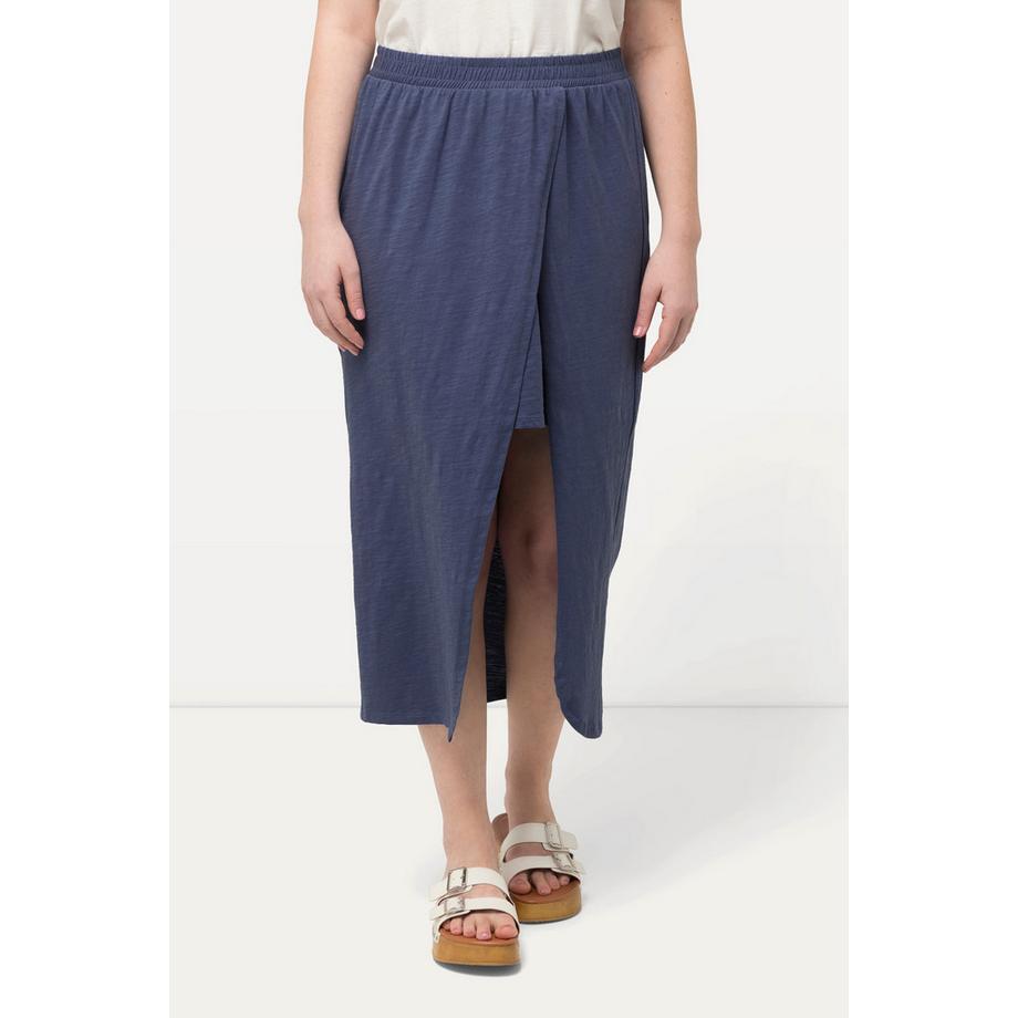 Ulla Popken Jupe doublée en jersey de coton bio taille élastique  