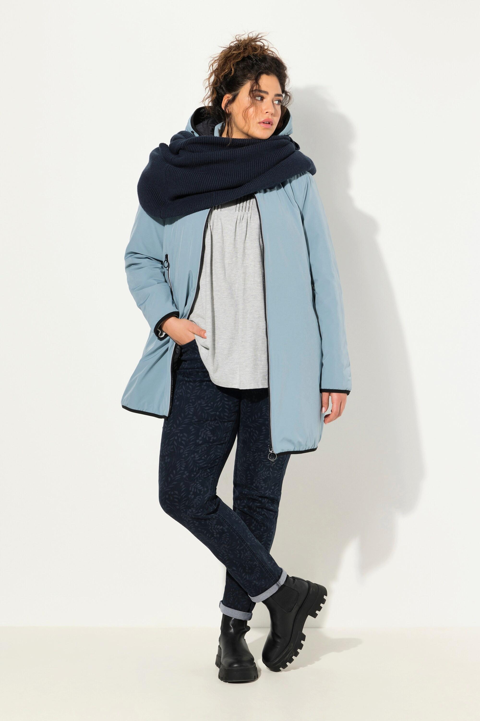 Ulla Popken HYPRAR Wende-Steppjacke Reflektor 2-Wege-Zipper  