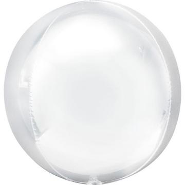 Ballon Mylar Sphérique Orbz Blanc
