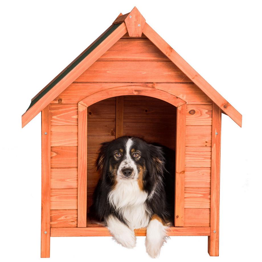 Tectake  Niche pour chien BAILEY en bois lasuré 
