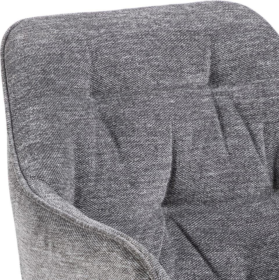 mutoni Chaise de salle à manger avec accoudoirs Shields gris (1 pièce)  