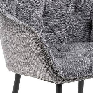 mutoni Chaise de salle à manger avec accoudoirs Shields gris (1 pièce)  