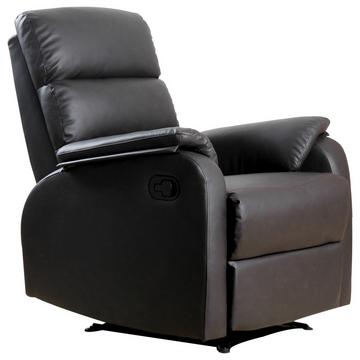 Fauteuil De Relaxation, Fauteuil Tv, Fauteuil Inclinable, Bureau D'Angle Avec Support Cpu, Réglable, Ergonomique, Simili Cuir, Marron, 75 X 92 X 99 Cm