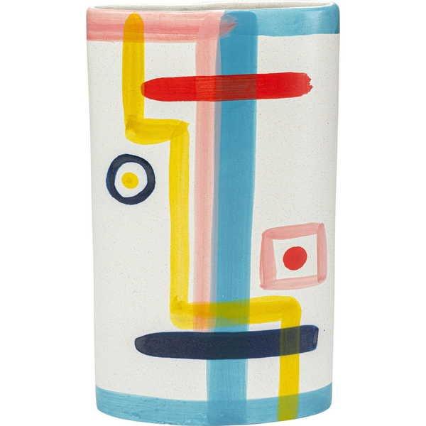 Image of KARE Design Vase Art Face Colore Flat 31cm - ONE SIZE
