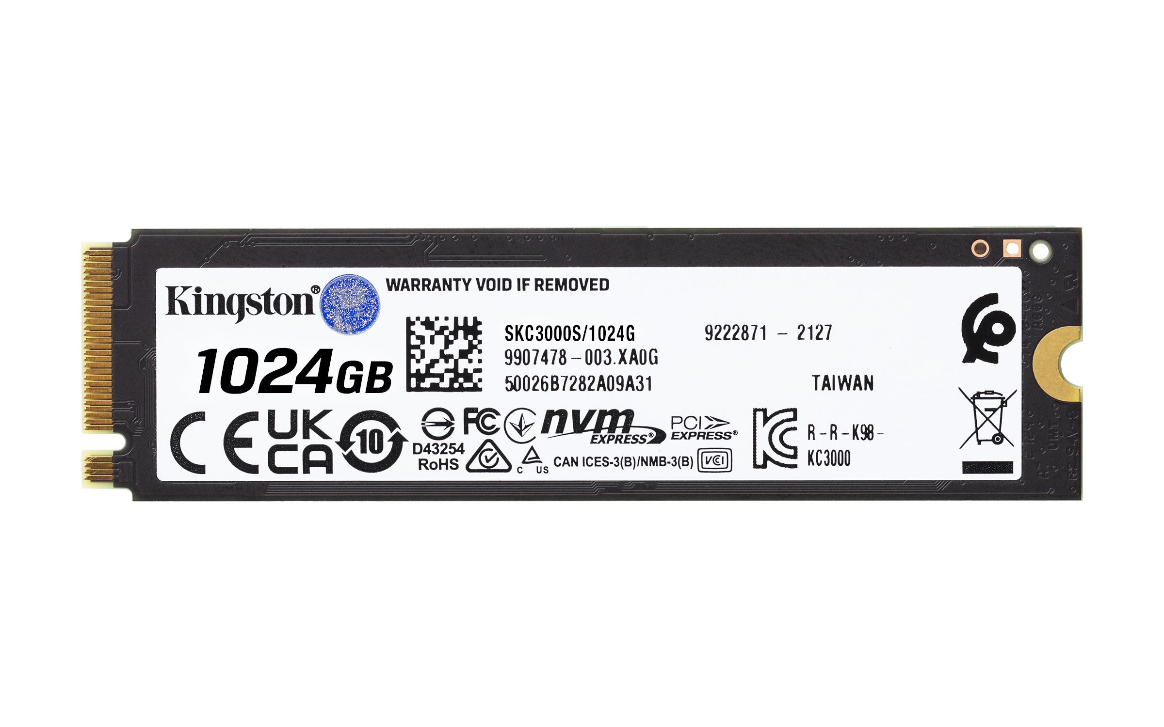 KINGSTON TECHNOLOGY  1024G KC3000 M.2 2280 NVMe SSD 