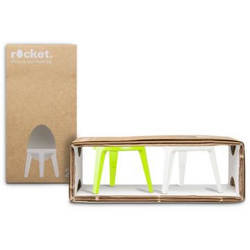 Coquetier Set de 2 lime + blanc