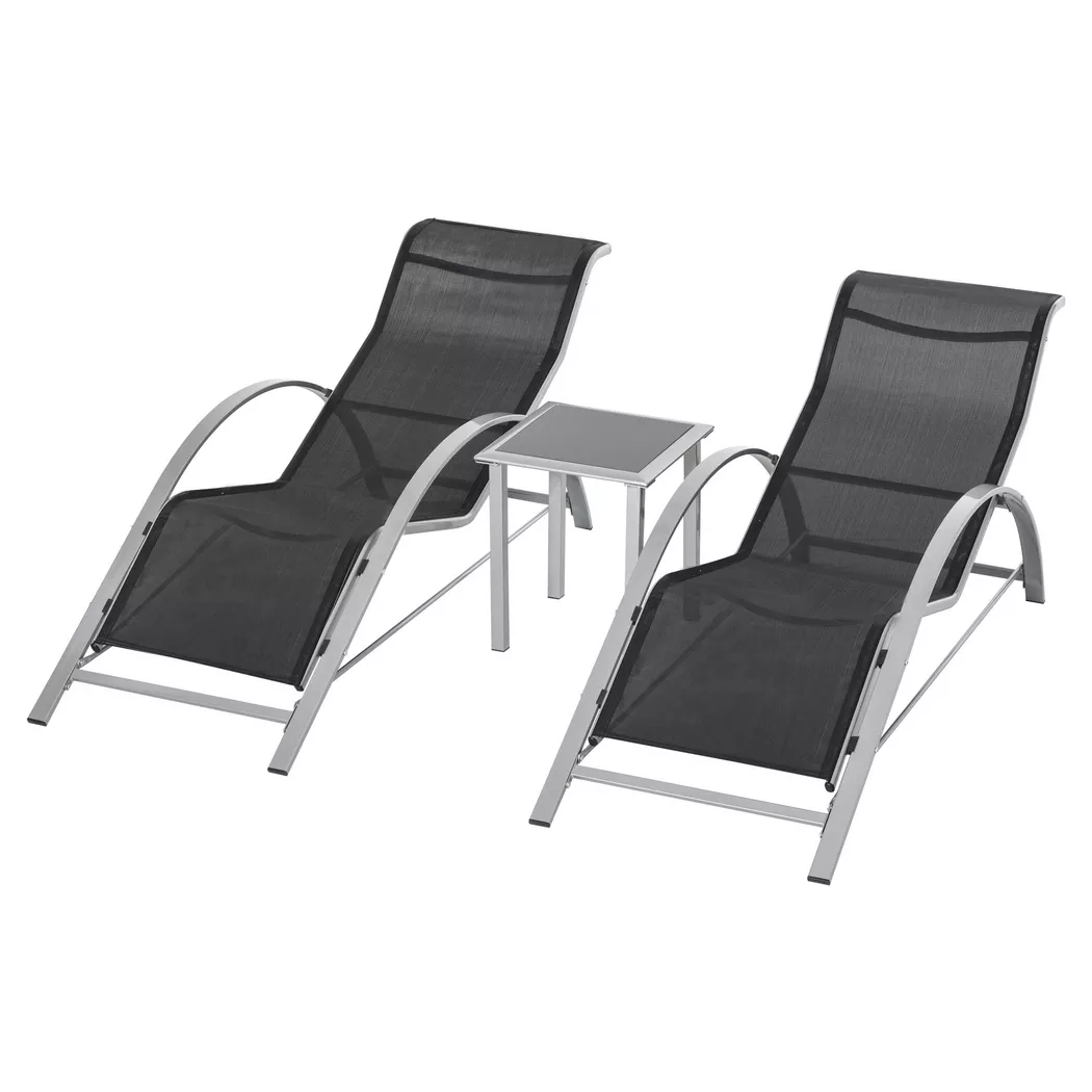 Outsunny - 3-tlg. Gartenliege, One Size