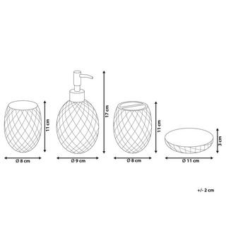 Beliani Badaccessoires Set 4-teilig aus Glas Modern CANOA  
