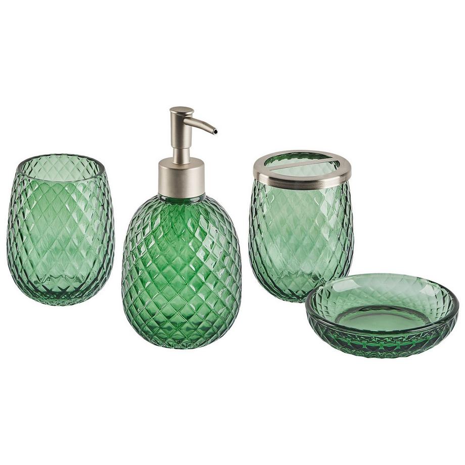 Set de 4 accessoires de salle de bain en Verre Moderne CANOA