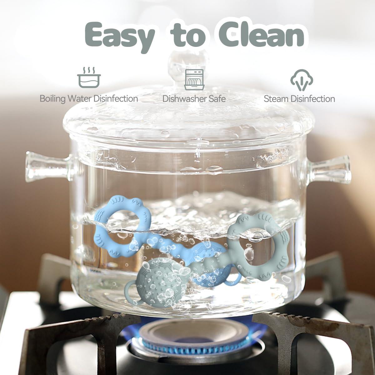 Activity-board  2-in-1-Rassel und Beißspielzeug zur Beruhigung des wunden Zahnfleisches und zur Unterhaltung von Kleinkindern 