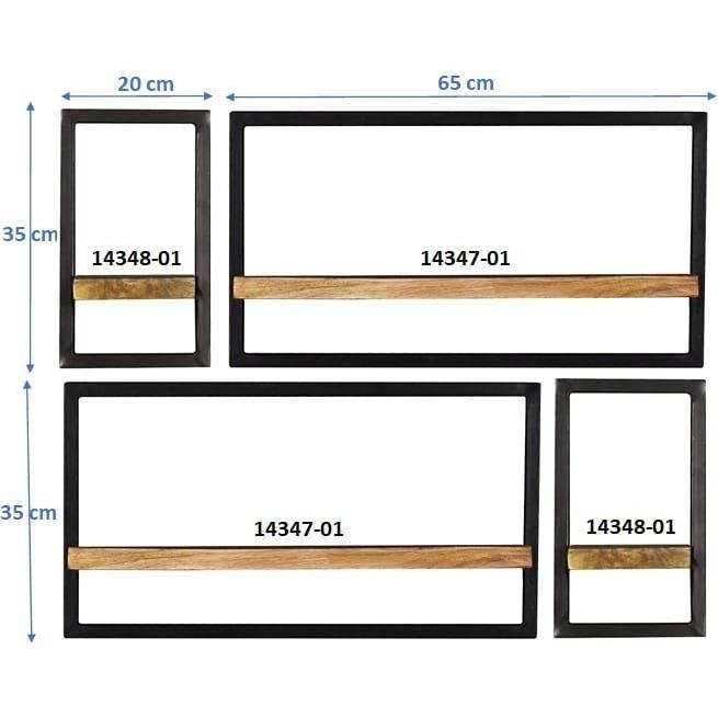 mutoni Wandregal Melbourne natur 90x25x75 (4-tlg)  