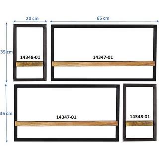 mutoni Étagère murale Melbourne naturel 90x25x75 (4 pièces)  