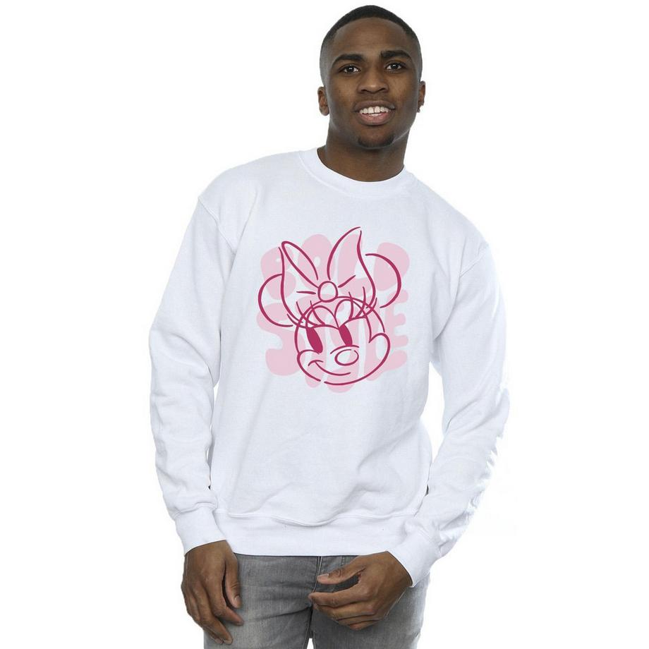 Disney Minnie Mouse Sweatshirt Col Rond  