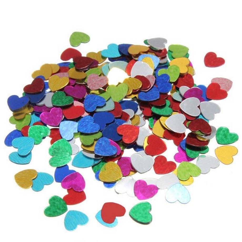 eStore  200pcs Paillettes Métalliques - Coeurs 
