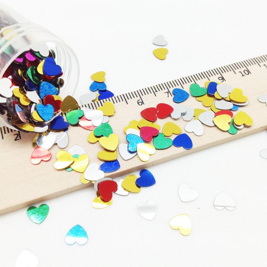 eStore  200pcs Paillettes Métalliques - Coeurs 