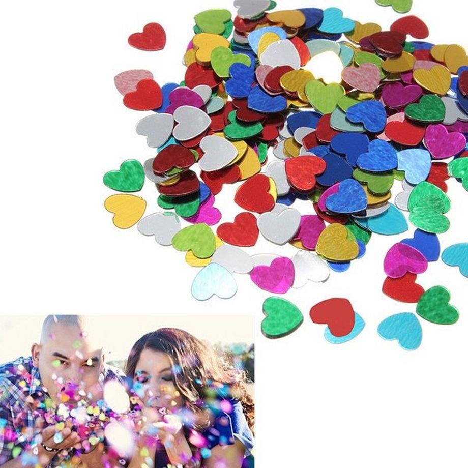 eStore  200pcs Paillettes Métalliques - Coeurs 
