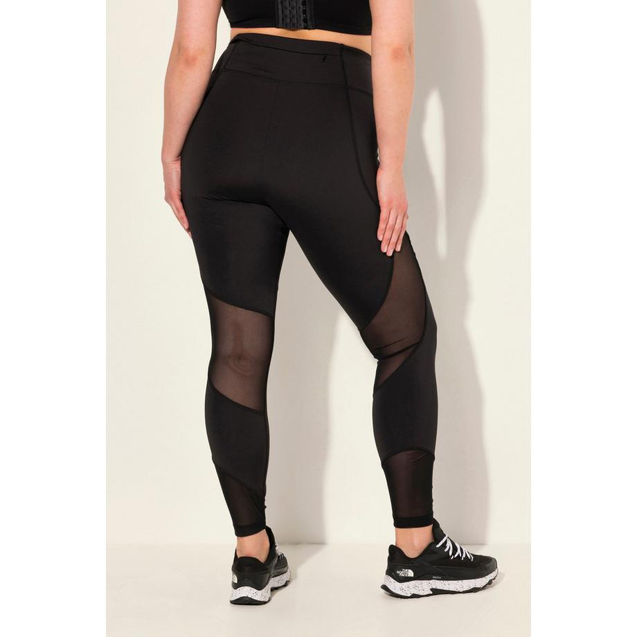 Ulla Popken  Sport-Leggings, Mesh-Einsätze, Tasche, recycelt 