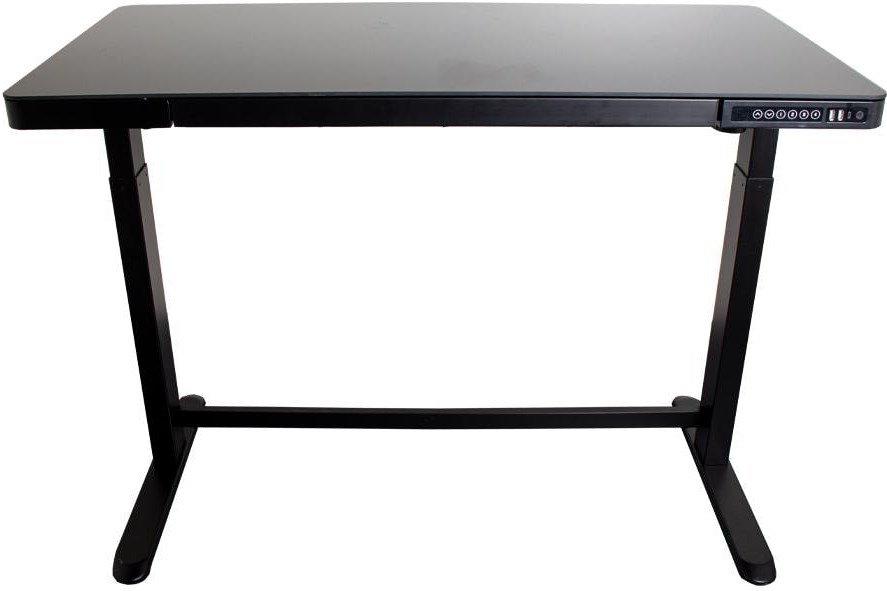 Contini table de bureau réglable en hauteur surface de travail en verre  