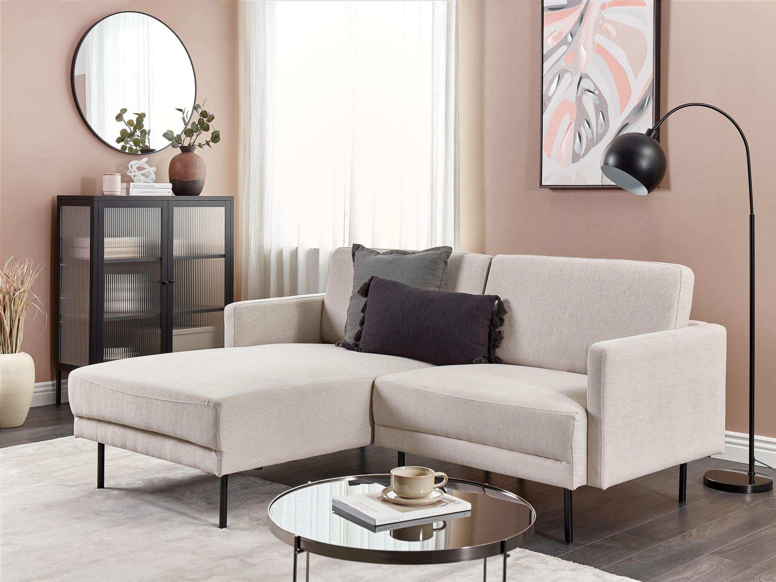 Beliani Ecksofa aus Polyester Modern BREDA  