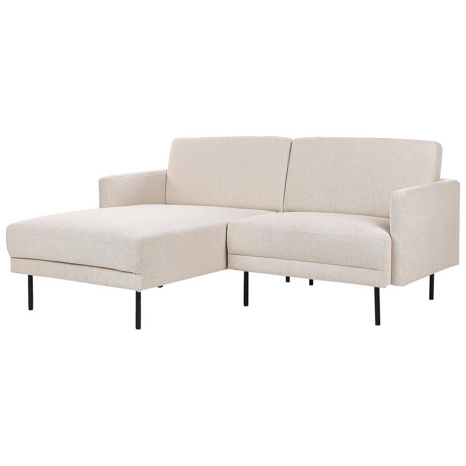 Beliani Canapé d'angle côté droit en Tissu Minimaliste BREDA  