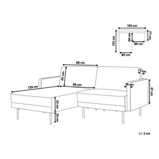 Beliani Ecksofa aus Polyester Modern BREDA  