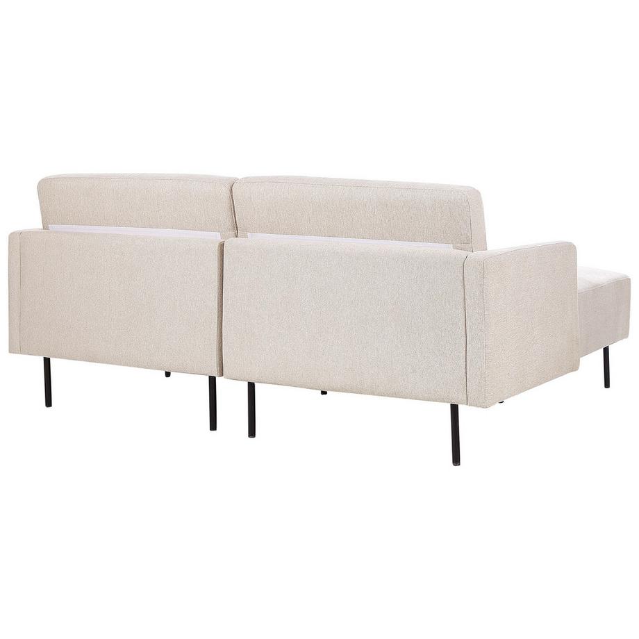 Beliani Canapé d'angle côté droit en Tissu Minimaliste BREDA  